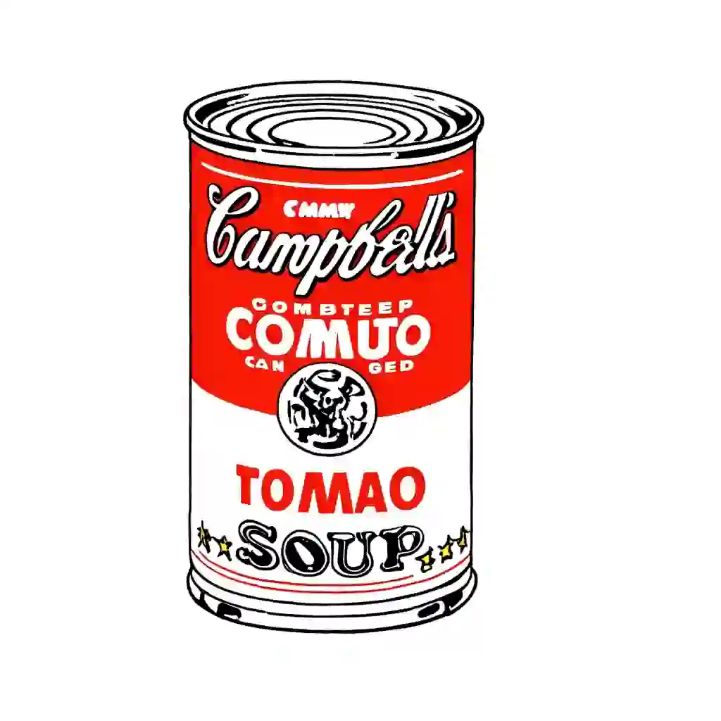 Campbell's Soup Cans by Andy Warhol coloring pages